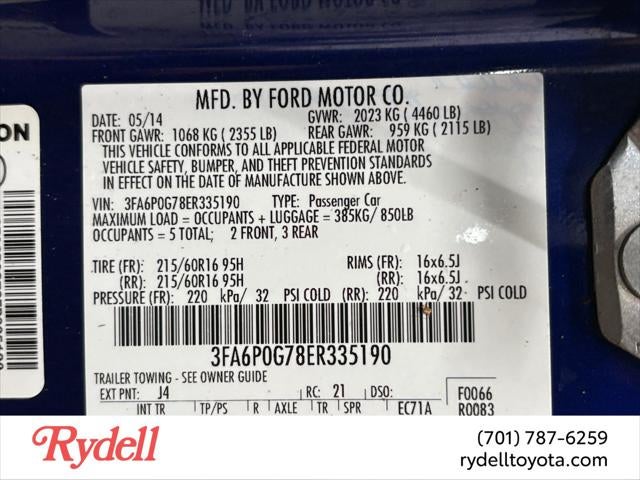 2014 Ford Fusion S