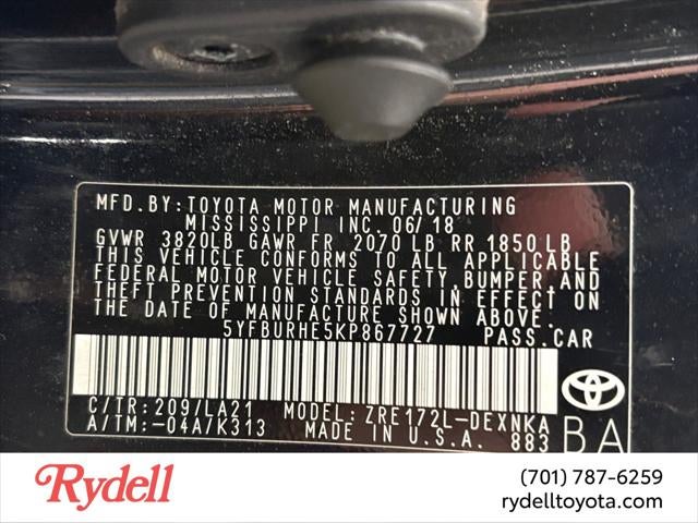 2019 Toyota Corolla XLE