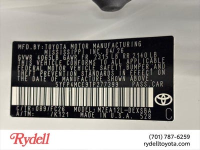 2026 Toyota Corolla SE