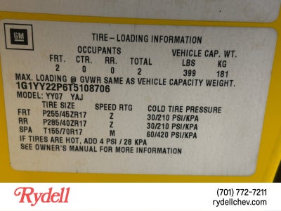 1996 Chevrolet Corvette Base