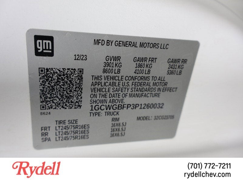 2023 Chevrolet Express Cargo 2500 WT