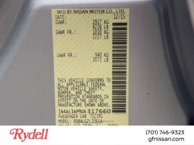 2016 Nissan Altima 2.5 SL