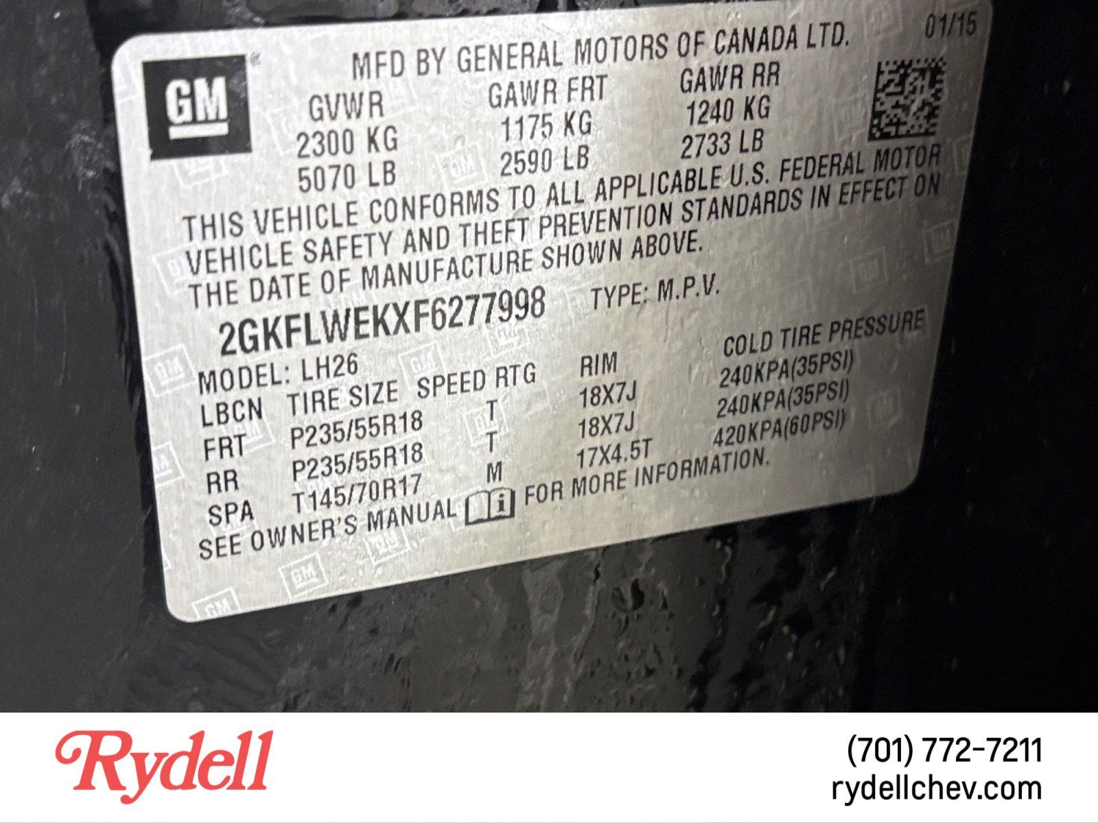 2015 GMC Terrain SLE