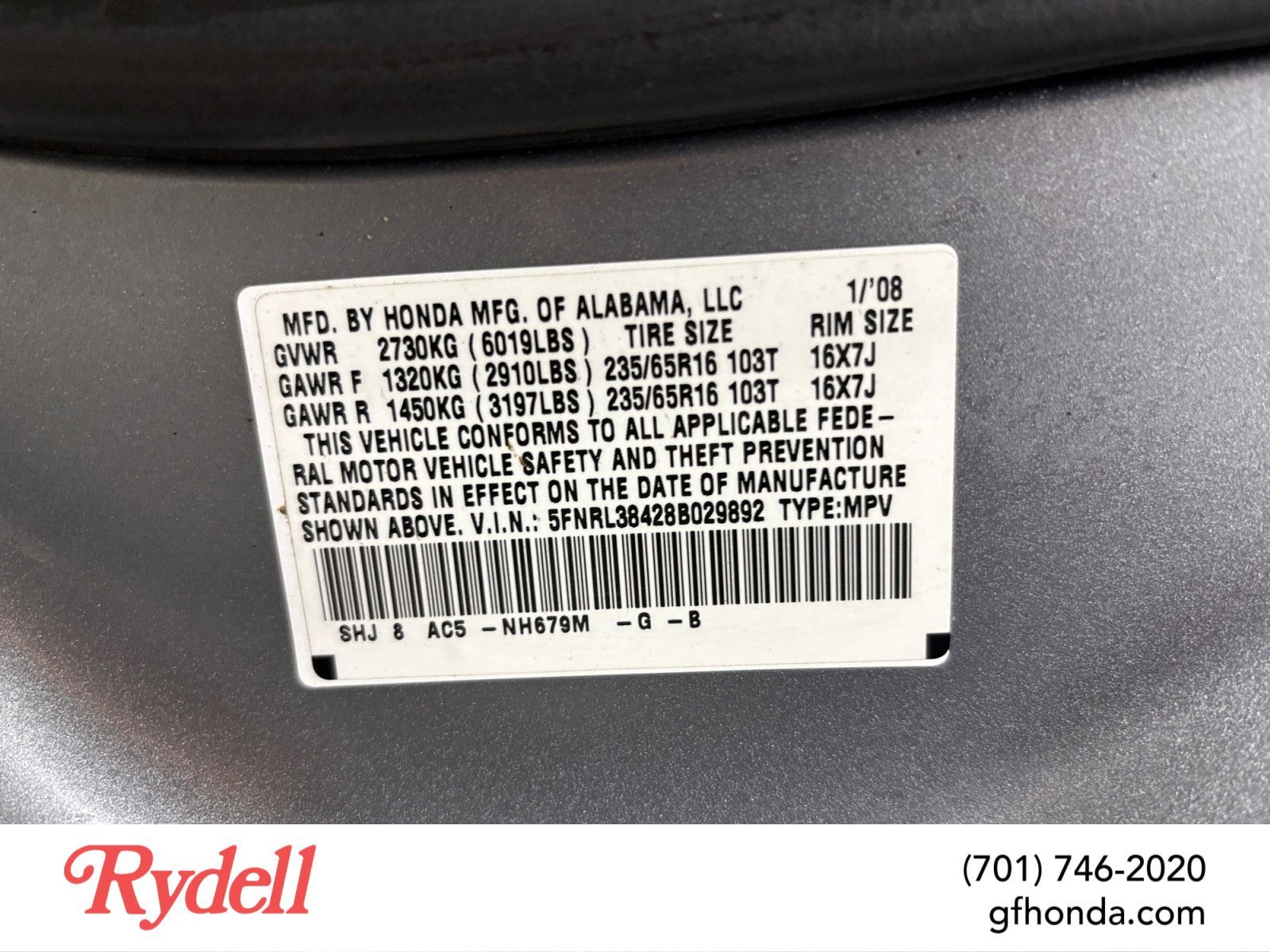 2008 Honda Odyssey EX