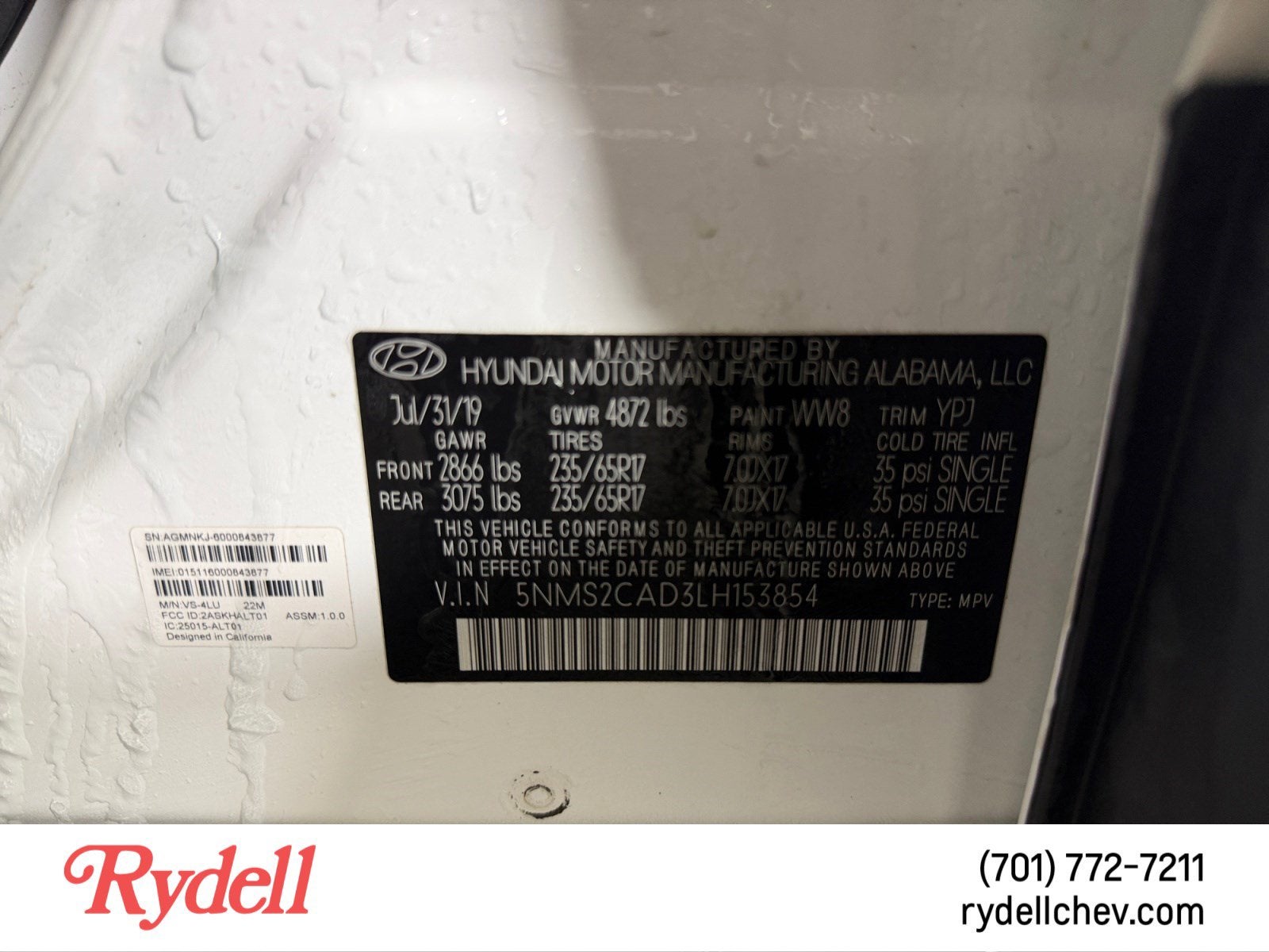 2020 Hyundai Santa Fe SE