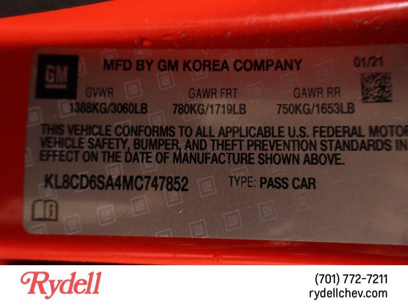 2021 Chevrolet Spark 1LT Automatic