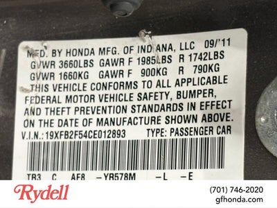 2012 Honda Civic Sdn LX