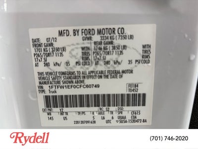 2012 Ford F-150 Lariat